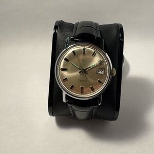 Timex Electric Watch - Gold Dial with Black Strap